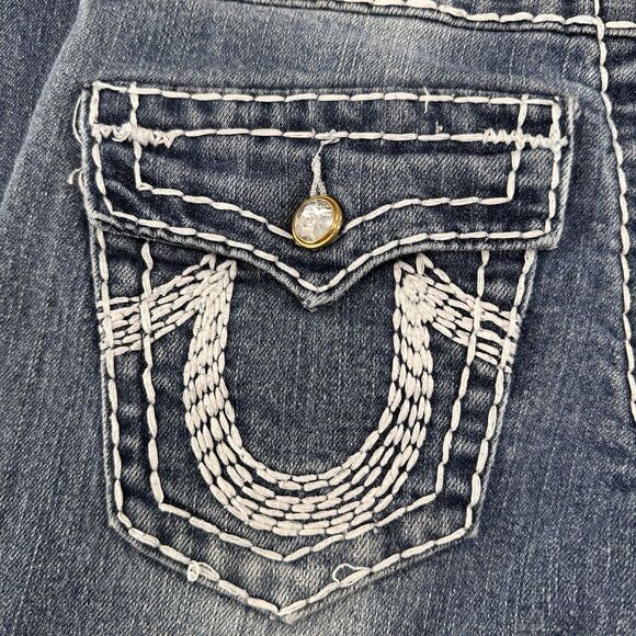 TRUE RELIGION - Women's Size 27 World Tour Joey Super T Blue Jeans  A46 - Picture 6 of 16
